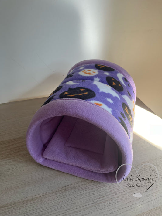 Happy Halloween Cuddle Tunnel with Pee Pad - Guinea Pig Bed/Hide