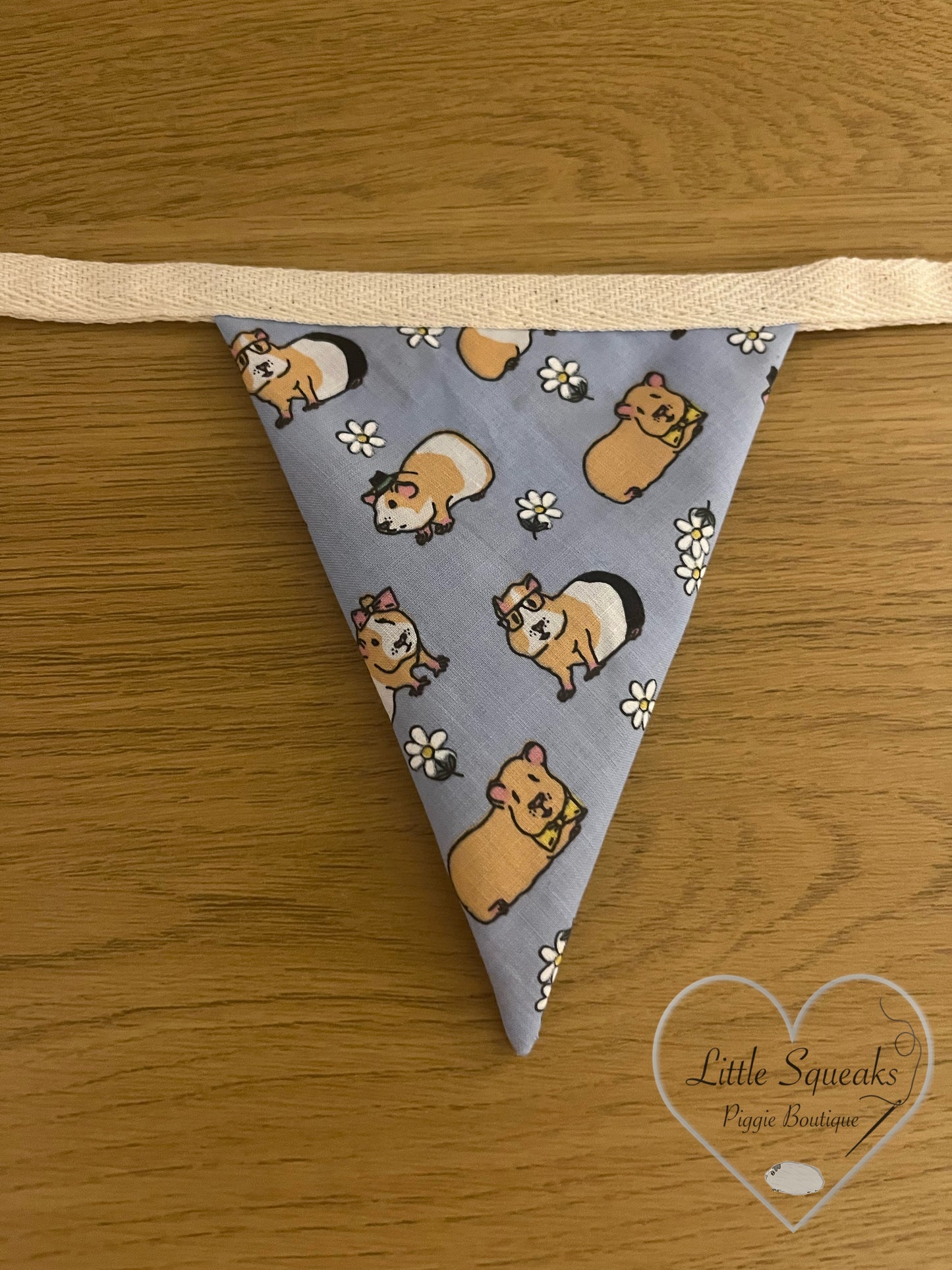 Blue Guinea Pig Collection Bunting - Guinea Pig Cage Accessories