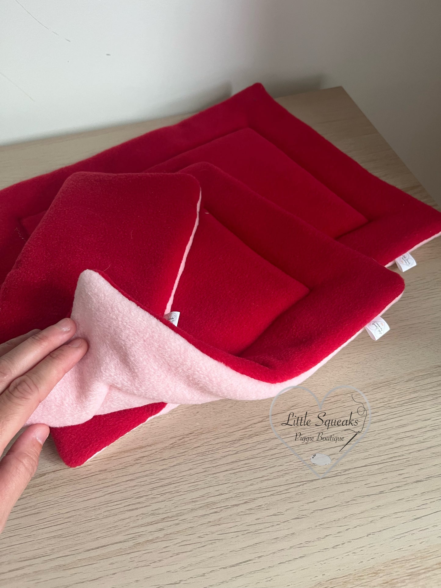 Pee Pad for Guinea Pigs - Red/Pink (Strawberry Kisses Collection)