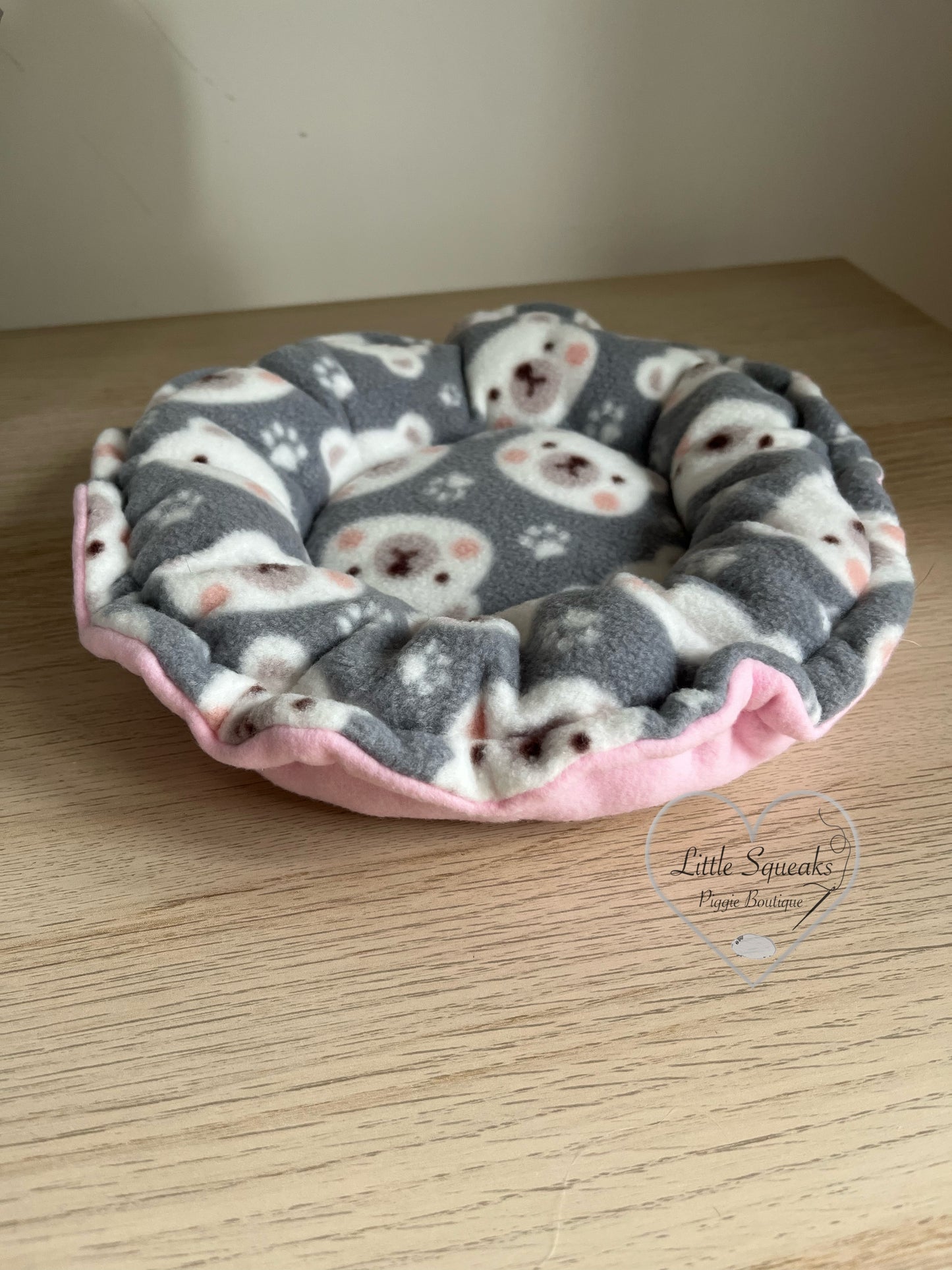 Squishy Donut Bed for Guinea Pigs - Teddy Bear