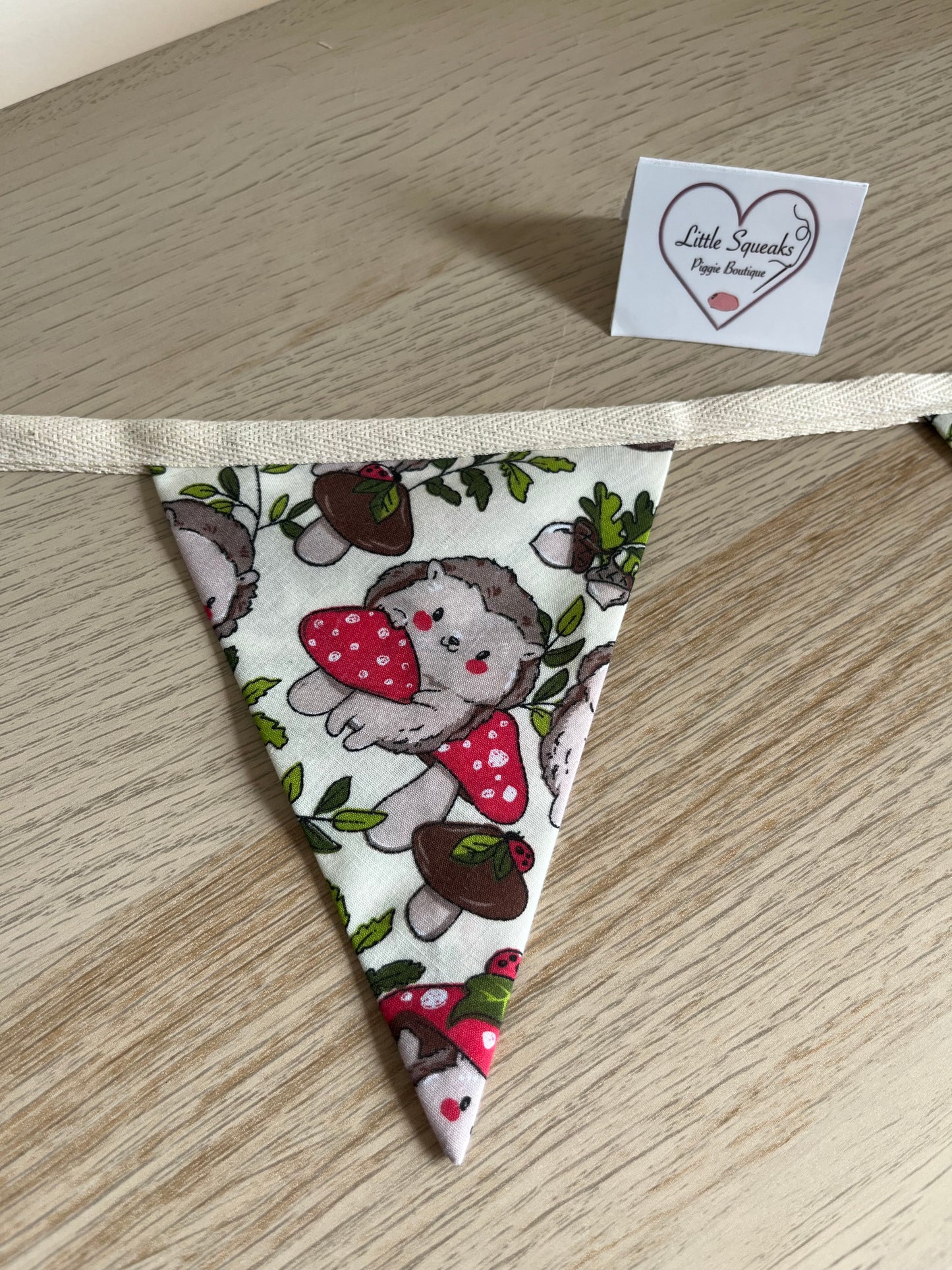 Enchanted Hedgehog Collection Bunting - Guinea Pig Cage Accessories