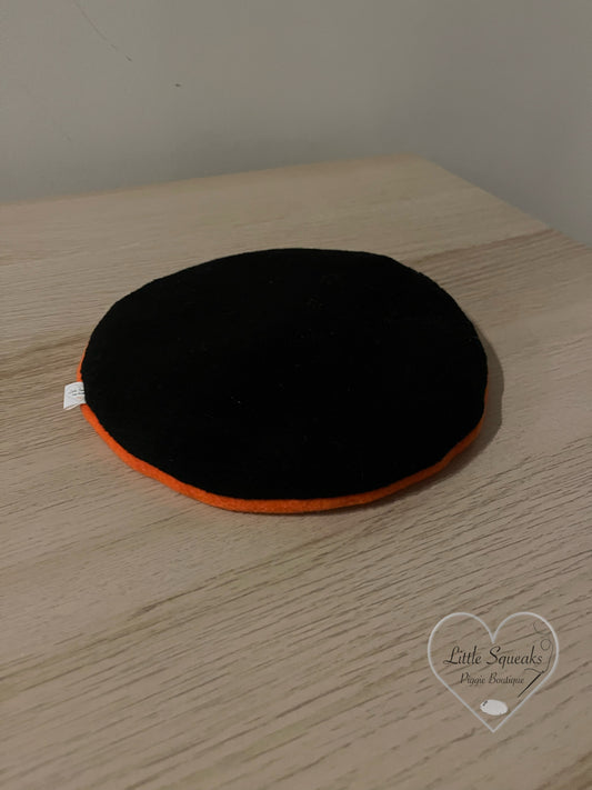 Black/Orange Circle Pee Pad - for Guinea Pig Cuddle Cup/Cosy Pod