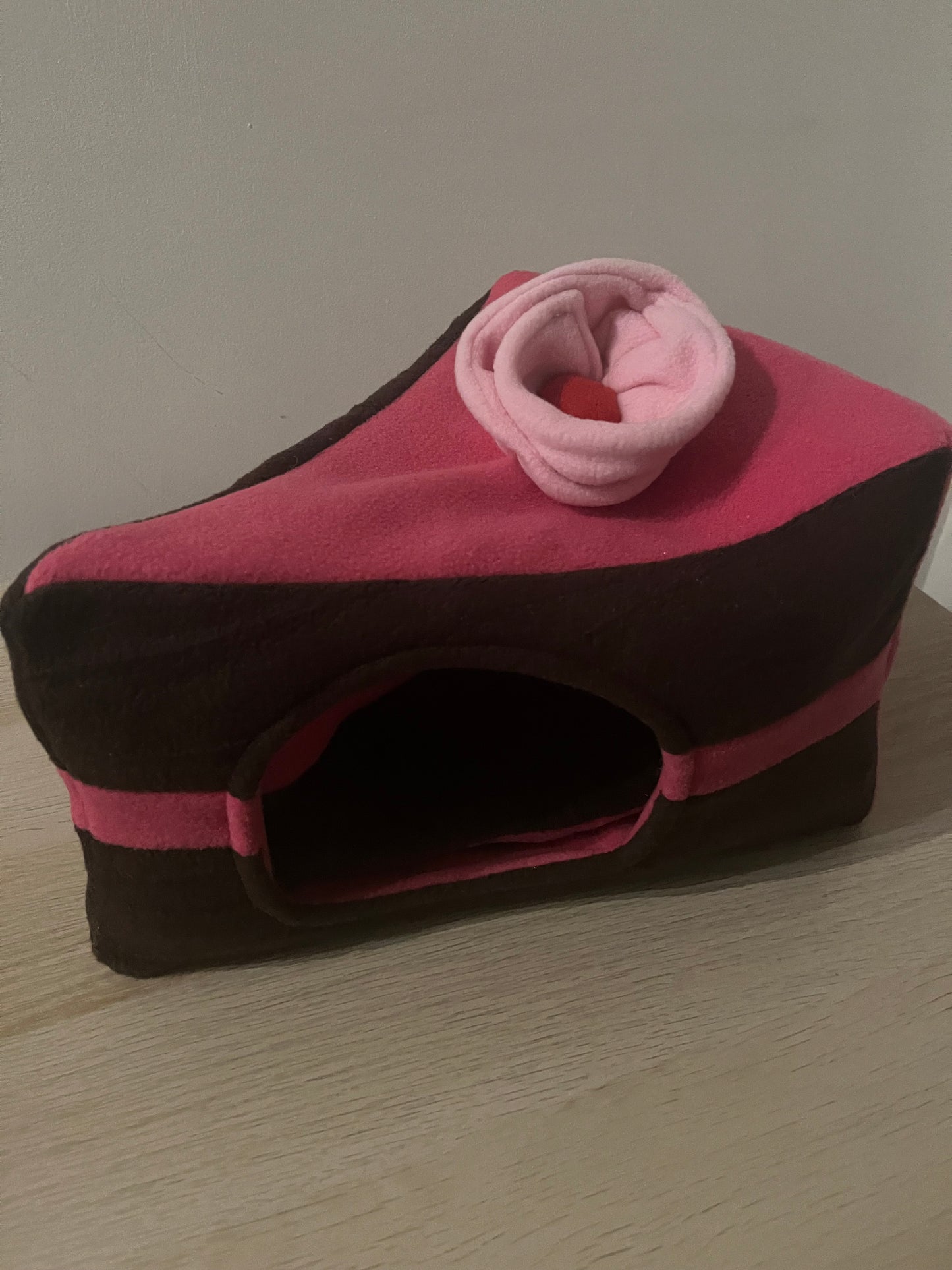 MADE TO ORDER - Slice of Cake (Chocolate) - Guinea Pig Bed/Hide