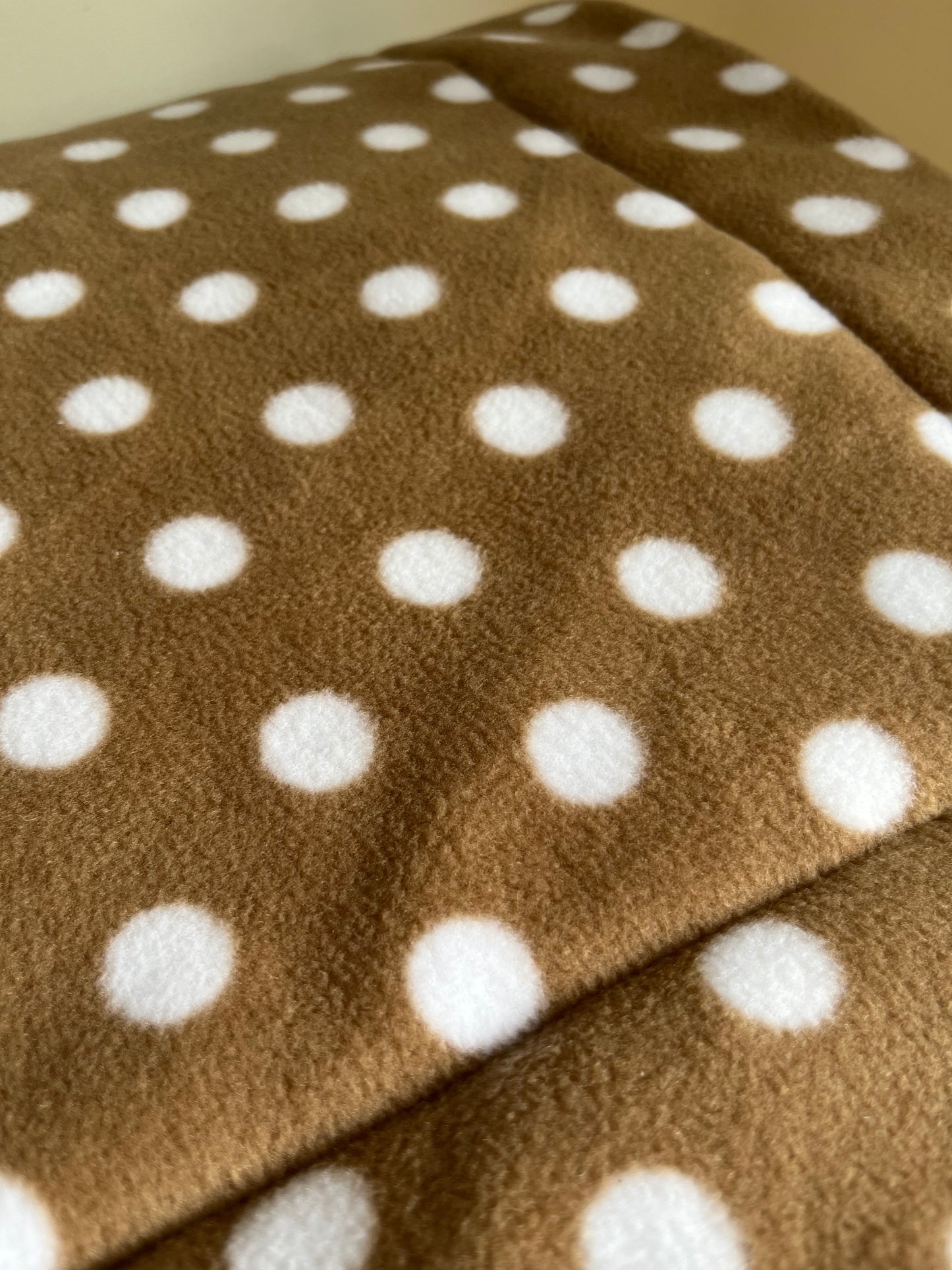 Guinea Pig Fleece Cage Liner - Enchanted Hedgehog Collection (Mocha/White Spotted/Pale Pink)