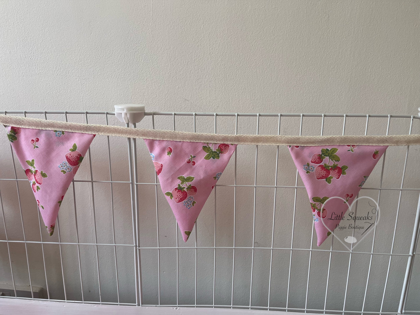 Bunting - Guinea Pig Cage Accessories (Strawberry Kisses Collection)