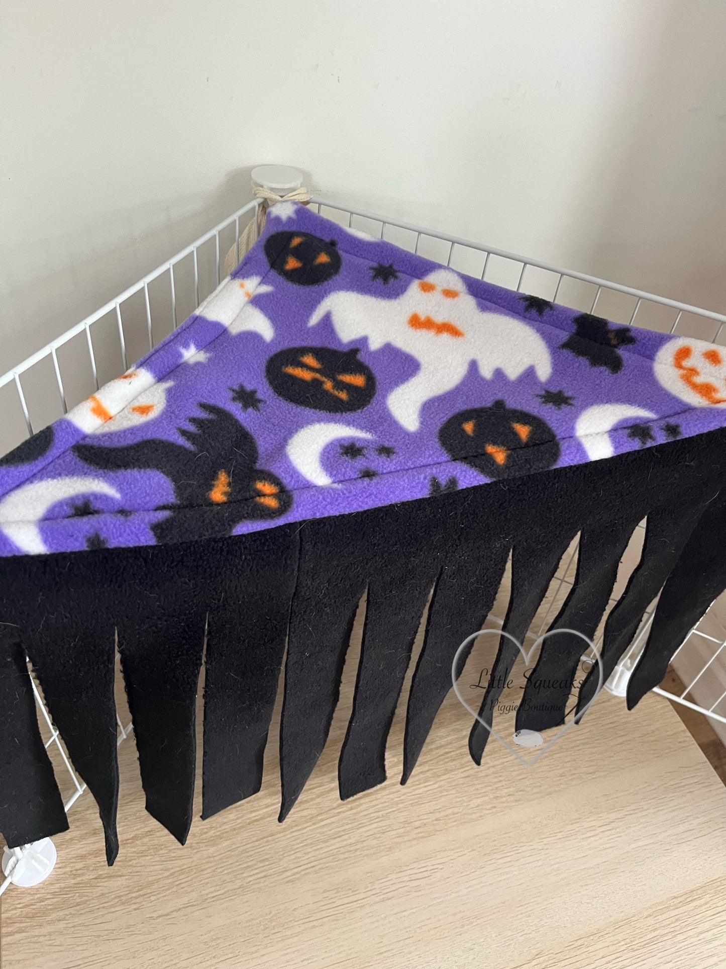 Happy Halloween Corner Forest Fleece - Hide/Hideout