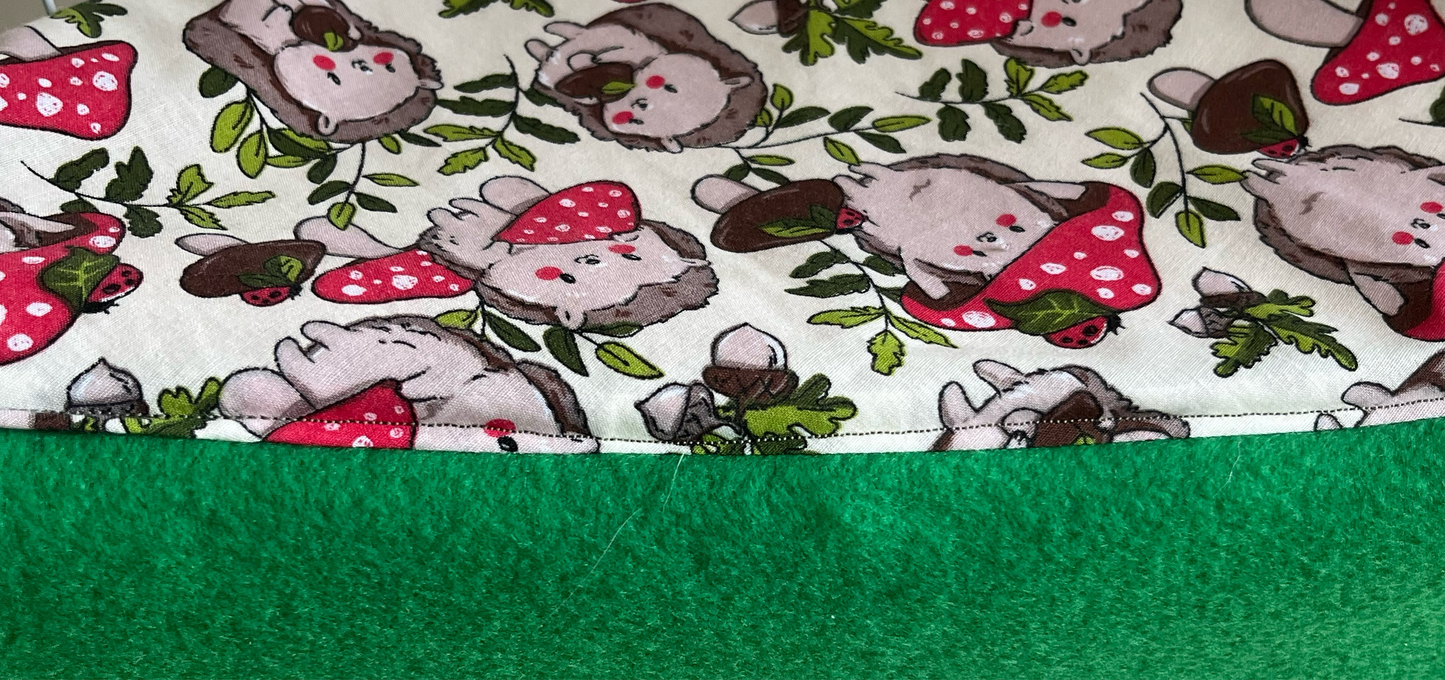 Enchanted Hedgehog Snuggle Sack ‘STAY OPEN’ - Guinea Pig Bed/Hide