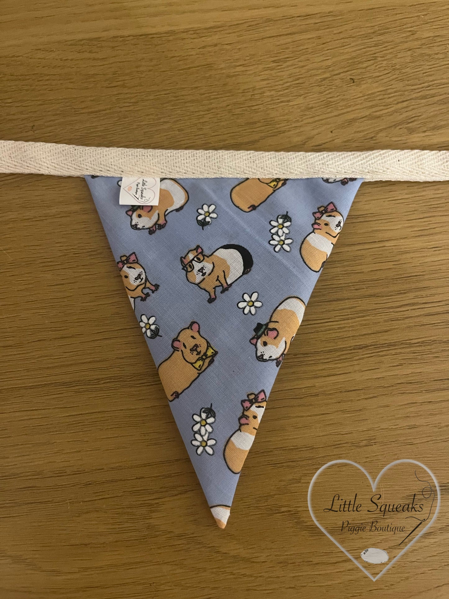 Blue Guinea Pig Collection Bunting - Guinea Pig Cage Accessories