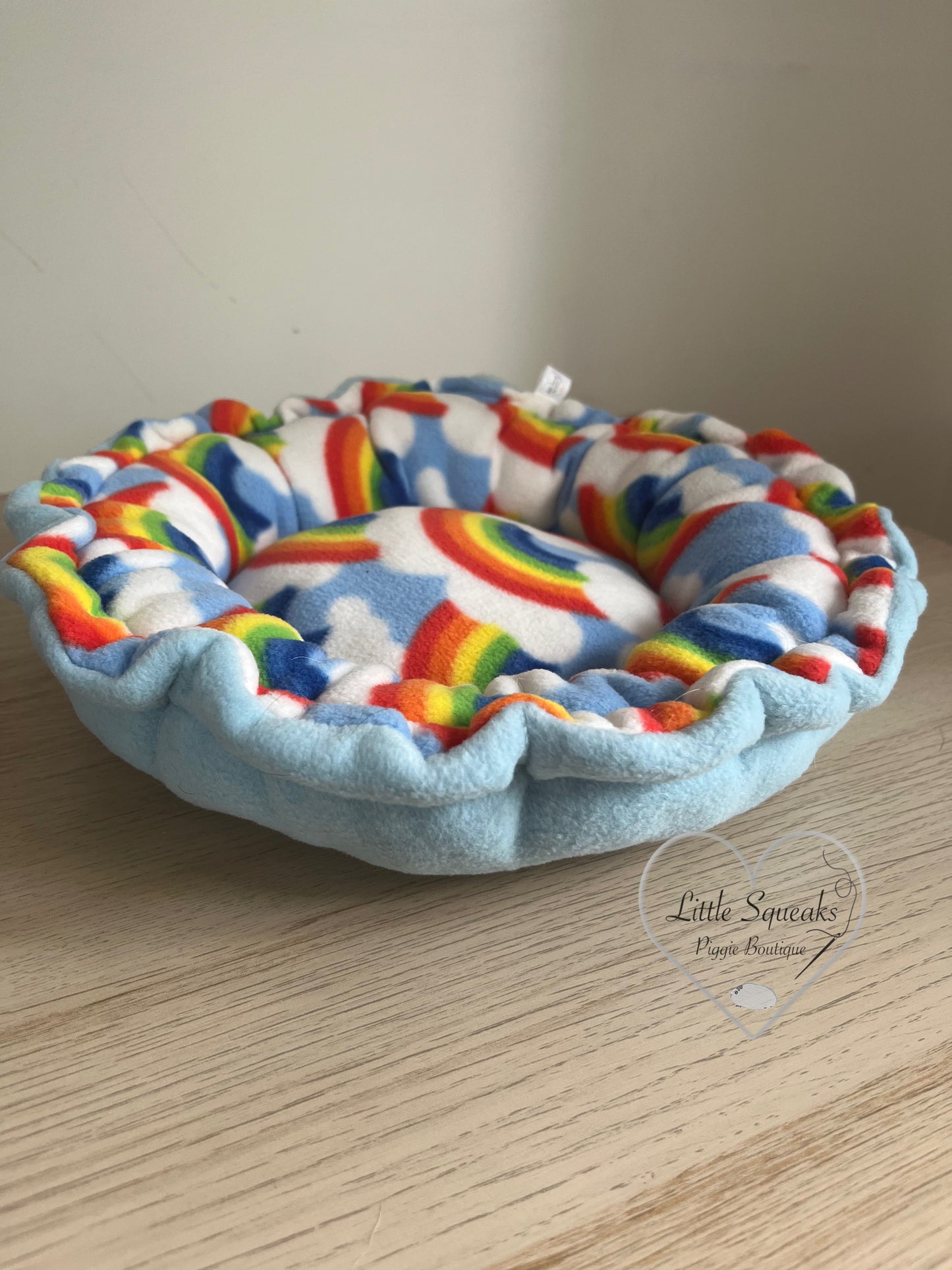 Squishy Donut Bed for Guinea Pigs - Rainbow