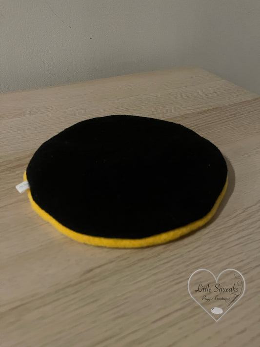 Black/Yellow Circle Pee Pad - for Guinea Pig Cuddle Cup/Cosy Pod