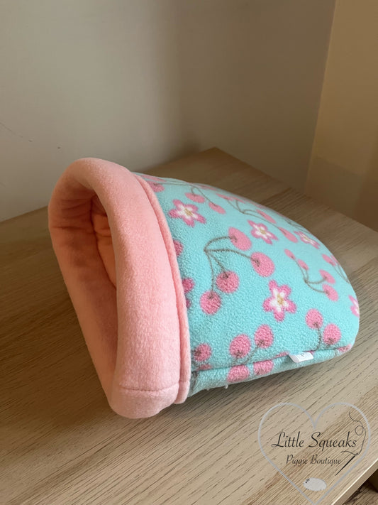 Cherry Blossom Stay Open Snuggle Sack - Guinea Pig Bed/Hide